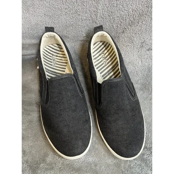 Taos Dandy Shoes Women's 7.5 Gray Charcoal Low Slip On Casual Comfort Sneakers - Picture 2 of 7